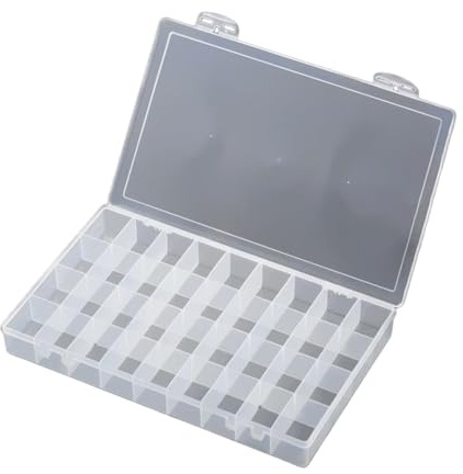 Dcaknri 24 36 48 Griglie Vernice Contenitore di Immagazzinaggio Gioielli Scatola Trasparente Organizzatore Perlina Per Gioielli Perline Organizzatore di Stoccaggio