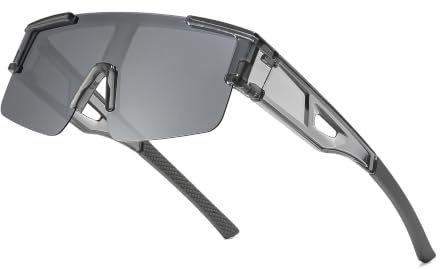 Suertree Überbrille Polarisiert Überzieh-Sonnenbrille Outdoor Fahrradbrille Herren Damen Sportbrille Sportsonnenbrille