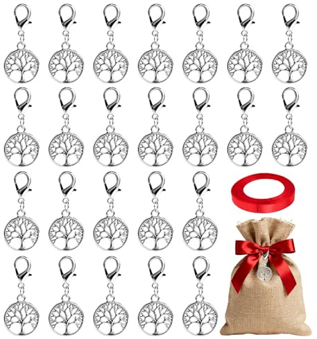 INQUIRLLY 24 PCS Ciondoli Smaltati, Portafortuna per Creazione Portachiavi, per Bomboniere Regali per Collana Gioielli Compleanno Laurea Prima Comunione Natale Bomboniere