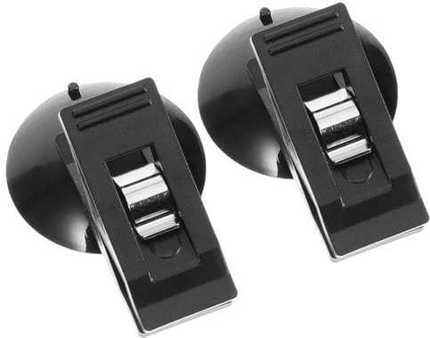 GANAZONO Portadocumenti Auto Compatto in Pvc e Abs Clip a Ventosa per Occhiali e Carte, per Cruscotto Durante Viaggi in Auto