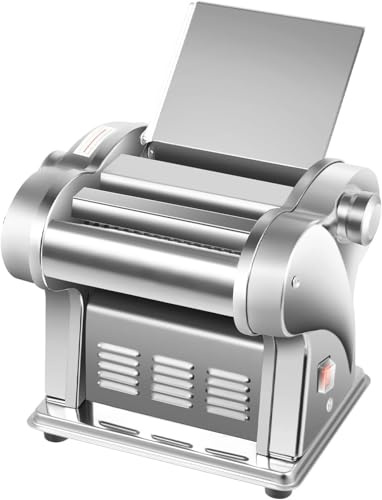 Stendetrice Di Pasta Elettrica Professionale - Macchina Per La Pasta Da 135 W Con 8 Spessori Regolabili Per Tagliatelle, Pasta Sfoglia, Ravioli - Rullo Per Pasta In Acciaio Inox Per Panifici,
