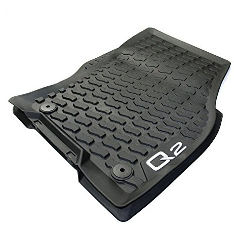 Audi 81B061501041 original Q2 gummi golvmattor allvädersmattor gummimattor, svart