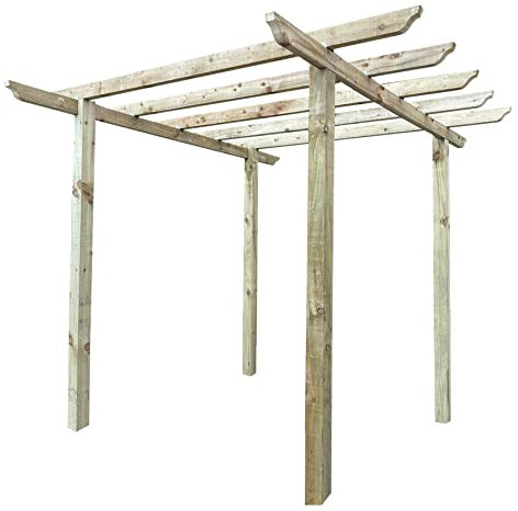 PGS Heavy Duty Wooden Pergola Kit Garden/Patio/BBQ/Hot Tub (Height: 3metre | Width/Length 3m Champion Design Rafters)