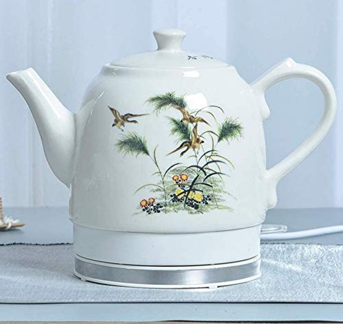 Kettles, Ceramic Electric Kettle Cordless Water Teapot, Teapot-Retro 1.5L Jug, 1000W Water Fast for Tea, Coffee, Soup, Oatmeal-Removable Base, Automatic Power Off,Boil Dry Protection/B Anniversary
