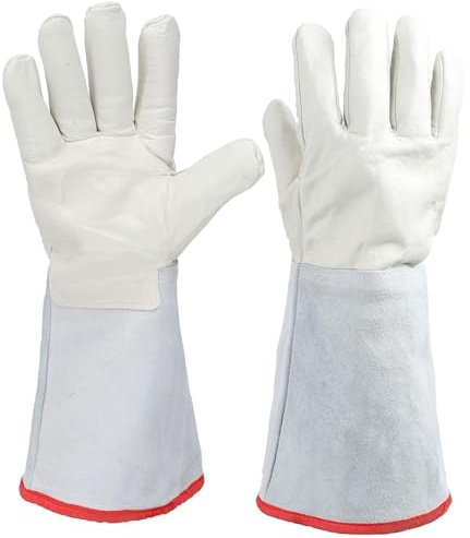 Tiefkühlhandschuhe, Flüssigstickstoff-Schutzhandschuhe Feste Cryo-Handschuhe Trockeneis-Handschuhe Schutzhandschuhe Kühllager-Sicherheitsgefrorene Handschuhe für Flüssigstickstoff-Trockeneis, 40cm