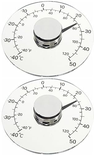 HOMSFOU 2st Hausthermometer Außentemperatur Barometer Für Zu Hause Draussen Haushaltsthermometer Glasscheibe Stock Innen-/außenthermometer Celsius Raumthermometer Innen Bleifrei