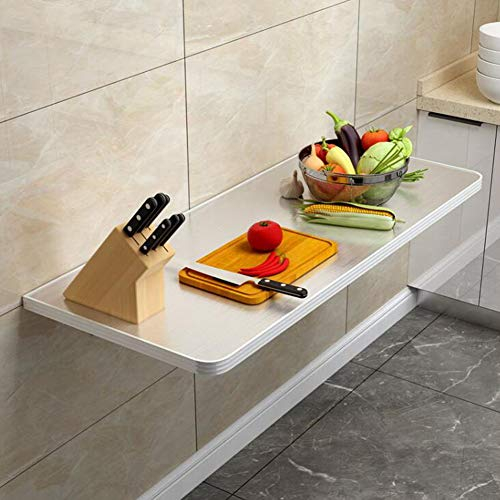 asdchZen Klappbare Wandwerkbank, Robuster Esstisch Aus Edelstahl, Perfekte Ergänzung Für Küche/Restaurant/Wäscherei/Garage (120 cm × 30 Cm/47,2 Zoll × 11,8 Zoll)