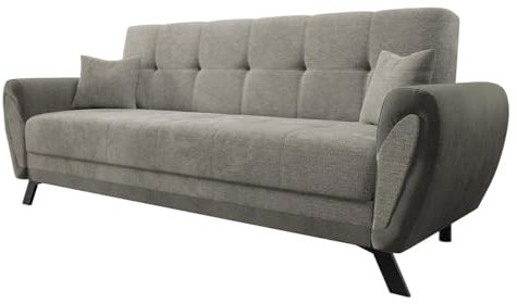 Mirjan24 Schlafsofa mit Bettkasten Mulak, Couch mit Bettfunktion, Polstersofa, Sofa mit Schlaffunktion, Bettsofa, Dauerschläfer-Sofa, Couchgarnitur (Zetta 293 + Aragon 20)