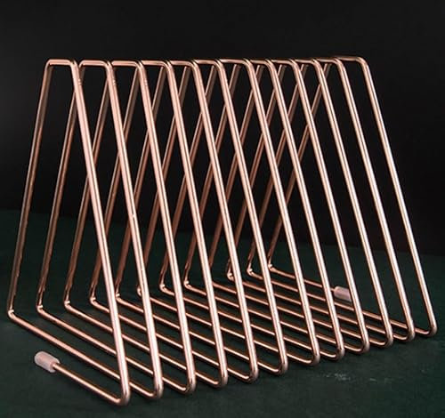 Luminexia Buchstütze,Buchstützen,Zeitungsständer Metall,9/11 Steckplätze Dreieck Datei Organisator,Modern,Magazinständer Katalogsammler,Metall Organisation Rack für Schule Office Home