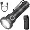 UltraFire Taktische Taschenlampe 2500 Lumen mit Holster und Batterie, Wiederaufladbare LED Taschenlampe, 6 Modi Kleine Taschenlampe mit Kindersicherung Funktion, UF-H7