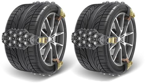 QSCGEBUJ Auto Schneeketten für Benz CLA C117 X117 2013-2019,Winter Reifen Notfall Anfahrhilfe rutschfest Langlebige Außendekoration Zubehör,A1-6 Pieces Black
