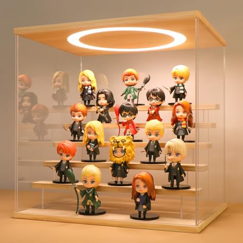 Acryl Vitrine / Schaukasten / Display Case für Modellautos, Figuren, Sammlerstücke | mit LED Beleuchtung (6-Stufen, 39x30x38 cm)