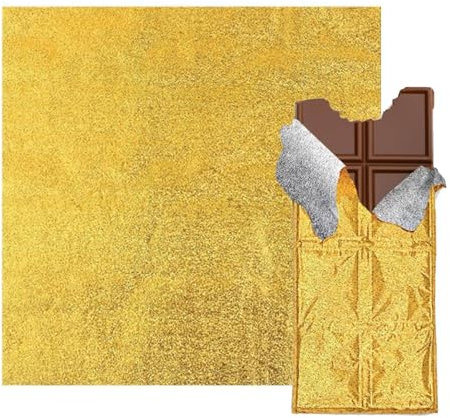 Emballages de barres de chocolat, emballages de bonbons pour bonbons faits maison | Emballages de chocolat Emballages de caramel,Papier d'emballage de chocolat 200X, feuille d'aluminium dorée pour l'e