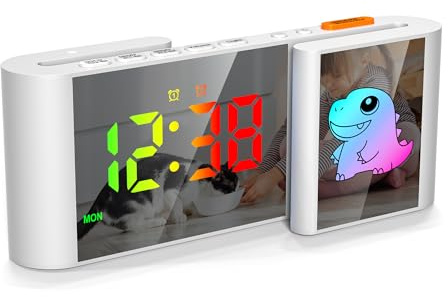 Lancoon Sveglia Digitale Display RGB Auto Dimming Doppi Allarmi Display Settimanale Volume e Luminosità Regolabili Porte di Ricarica USB Orologio per Bambini per Camera da Letto Decorazione Casa