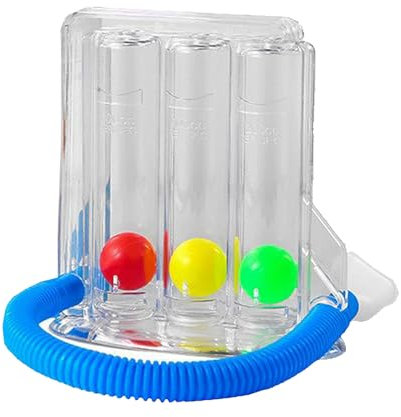 Lungenfunktion Tiefatemtrainer mit 3-Kammer,Lungenfunktionstest Gerät,Atemtrainer für Sprachtherapie und Lungenfunktion,Tiefatemtrainer,Atemtrainer Lungentrainer,Waschbar & Hygienisch