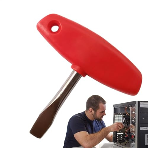 Tournevis à tête plate large - Tournevis de poche ergonomique avec poignée en T - Outil de sonnette à anneau - Tournevis multi-embouts - Assemblage portable de rechange pour réparation de précision