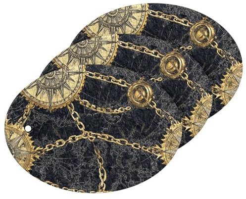Golden Chain - Esponjas absorbentes antiarañazos, decorativas, para limpieza doméstica, sartenes de cocina, vajilla y utensilios de cocina antiadherentes (3 unidades)