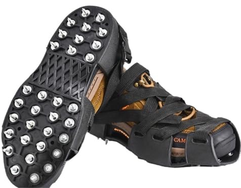 CSSHNL Steigeisen Steigeisen Ice Gripper Spike Schuhe Anti Skid rutschfeste Schuhüberzüge Schnee EIS Klettern Stollen Griffe