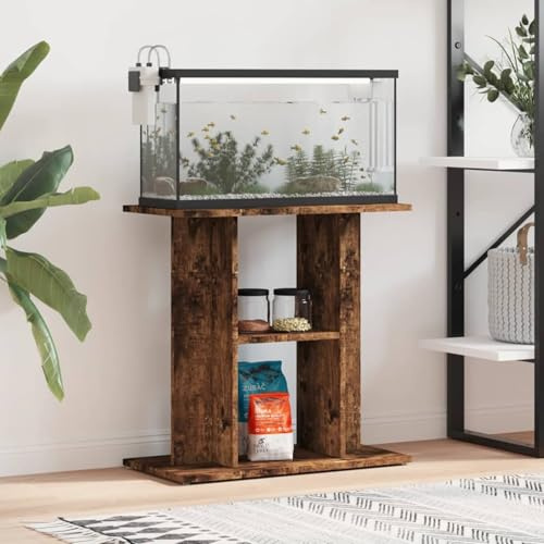 Rantry Aquariumst?nder R?uchereiche 60x30x60 cm Holzwerkstoff Aquarium Unterschrank Model833572