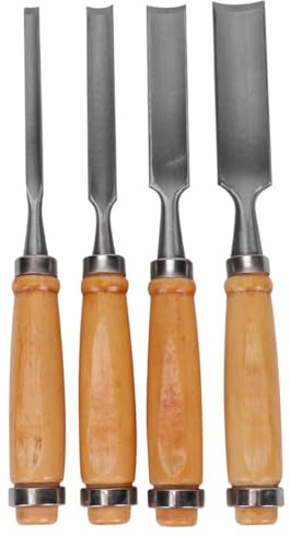 BAZEITFLOW Set di Scalpelli e Manico Ergonomico per Intaglio Legno per con Design a Scanalatura Semicircolare, Lama in Acciaio Resistente per Falegnameria e Laboratorio di Intaglio