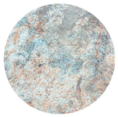 DEQORI Carta da parati rotonda autoadesiva Ø 80 cm | motivo pietra scolorita | tela tessile – staccabile, decorativa e indeformabile – per soggiorno, ufficio, corridoio o cameretta dei bambini