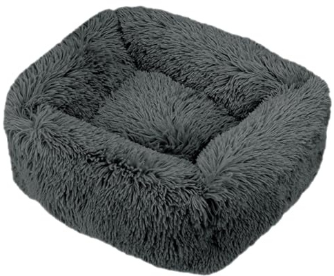 HotYou Orthopädisches Hundebett Rechteckiger Fluffy Wolke Hundekissen Hundesofa Katzenbett Kuscheliges Hundekorb Waschbar Rutschfester und Wasserdichter Boden,Grau 1,XXL 110 * 90 cm（<40KG）