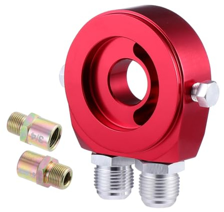 ZUNOXAZ Adattatore Manometro Pressione Olio Auto Collegamento con O-ring Sigillato Raffreddamento Motore Potenziato Protezione Motore e Misurazione Temperatura Olio Affidabile