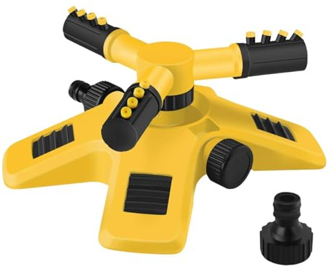 Aspersores de Césped para Patio | Aspersor de Riego Giratorio 360° | Aspersor de Agua - para Riego En Jardines Exteriores, Hierba, Suelo, Macizos De Flores, Granja Y Patio