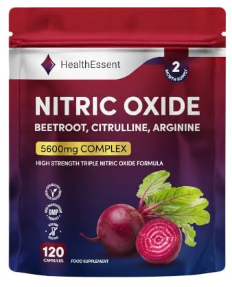 HealthEssent Beetroot 5600mg High Strength Nitric Oxide Booster 120 Vegan
