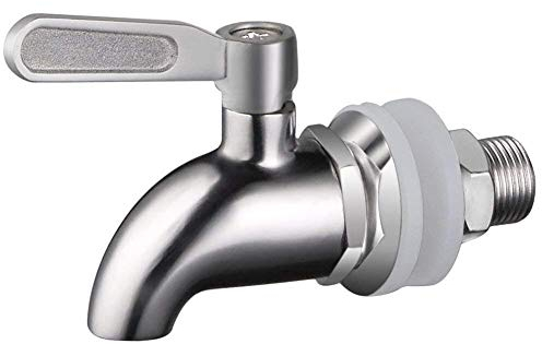 Vicloon Dispenser Faucet, 304 Dispenser Replacement Stainless Steel Barrel Faucet for Barrel Fermenter Wine Beer Beverage Juice Dispenser Spigot (16mm)