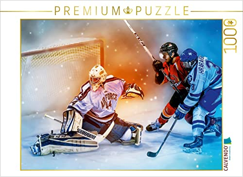 CALVENDO Puzzle EIN Motiv aus dem Kalender Eishockey - Fight | 1000 Teile Lege-Größe 64 x 48 cm Foto-Puzzle für glückliche Stunden
