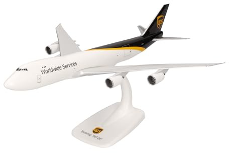herpa 612241 – UPS Boeing 747-8F UPS Airlines, Flugzeug zum Sammeln, Flugzeugmodelle, Steckmodell, Modellsammlung, Bastler, Miniaturmodelle, Modellbausatz, Kleinmodell, Airplane - Maßstab 1:250