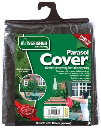 Garden Mile 153cm Garden Parasol Cover Nylon Rotary Washing Line Covers Heavy Duty Clothes Airer Cover UV Resistant Weatherproof Whirligig Covers Rotary with Zip Clothes Airer