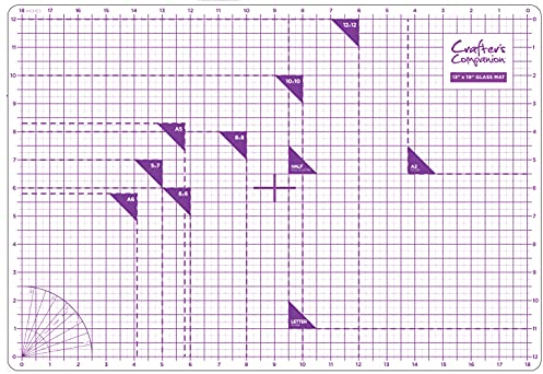Crafters Companion 13 x 19 Glass Cutting Mat, Multi, CC-TOOL-GMAT-19