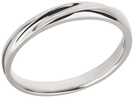 Ardeo Aurum Herrenring Trauring aus 375 Gold Weißgold 3,5 mm Breite massiv Ehering Modell 233 Größe 68