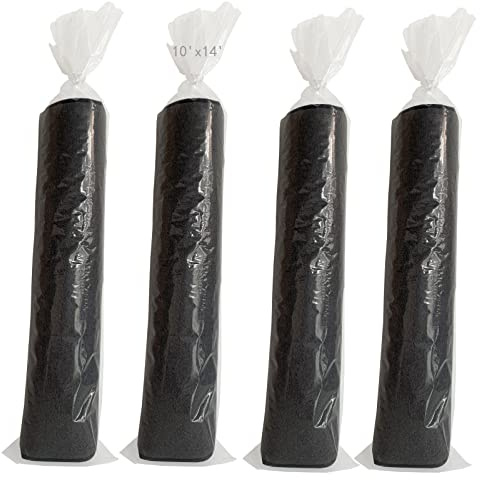4 Pcs Rug Storage Bag with 10 Ties-Fits Rug up to 10'x14',4.5 Mil Heavy Duty Clear Plastic Rolled Rug Storage Bag for Indoor Outdoor Carpet Shipping,Packing,Moving and Storage - No Vent Holes