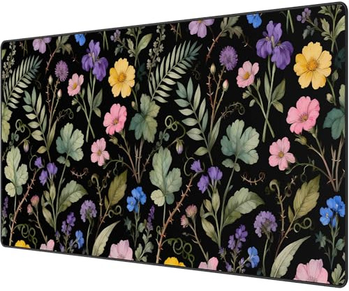Anpollo Tapis de Souris Gaming Mouse Pad Multifonction XXL Grand sous Main Bureau 900x400 avec Design Personnalisé pour Jeux et Bureau - Le Tigre