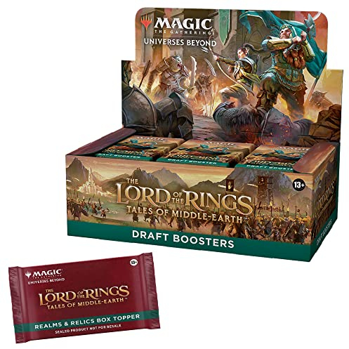 Magic: The Gathering The Lord of The Rings: Tales of Middle-Earth Draft Booster Box - 36 Packs + 1 Box Topper Card