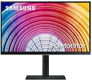 Samsung 27 QHD Monitor (S60A Series) - IPS Display, 2560x1440, 75Hz, 5ms, HDR10, HDMI & DisplayPort, Black Gaming (Renewed)