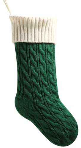 Meioro Medias de Navidad de 46CM, Calcetín de Navidad Colgar Grandes Calcetines Navideños de Punto para niños, Chimenea Medias Colgantes para Decoración de Fiestas Familiares