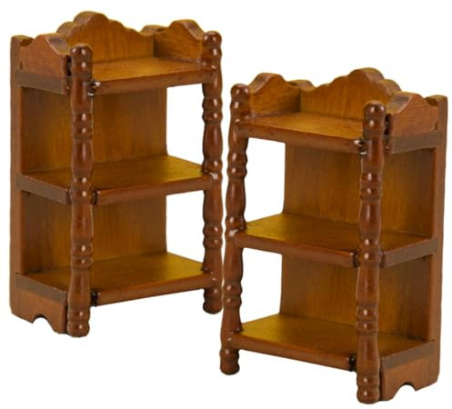 HANABASS 2stücke Miniatur Möbel Für Teiliges Bücherregal Vielseitig Einsetzbare Aufbewahrung Für Dollhouse Dekoration Und Pflanzen Für Und Garten