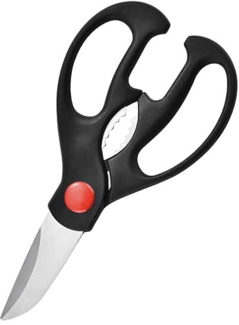 2PCS Kräuterscheren-Set,Küchenschere mit 5 Klingen und Abdeckung zum Hacken von Basilikum,Schnittlauch ;Küchenschere,langlebige Edelstahlschere zum Schneiden von Fleisch,Huhn (black)