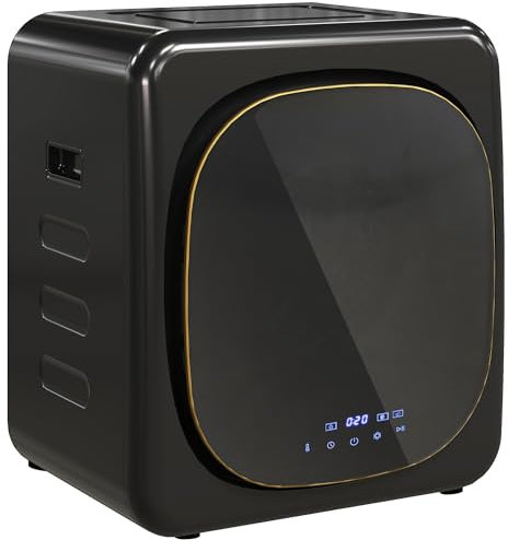 HOMCOM 4kg Vented Tumble Dryer with Deodorize, Smart Mode, 800W Compact Tumble Dryer with Stainless Steel Tub, Front Load, for Flat, Home, RVs, Black