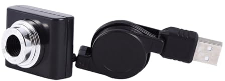 DIYEAH Cámara Web USB para Portátil, Práctica para Enseñanza en Línea, Conexión Automática, Control de Ganancia y Diseño Duradero de Plástico y Vidrio