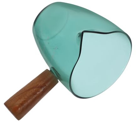 CHICAMPERA Jarra Mini Jarra de Crema para Café con Mango de Madera de Vidrio Pequeña 90ml Fácil de Agarrar para Comedor y Barbacoa