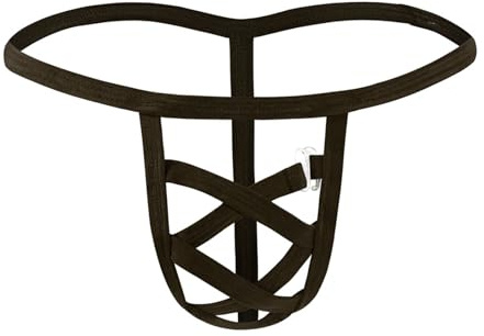 JFAN Stringtrosa Herr String Thong String Thong Andas Låg midja Jockstrap med korsade remmar, svart, one size