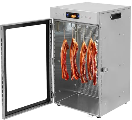 Food Dehydrator for Jerky, 800W Biltong Box Drying Cabinet with 12 Hooks, 86-176°F Adjustable Temperature, 24H Timer, for Jerky, Fruits, Vegetables
