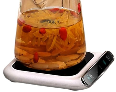 Scaldacaffè,3 Regolazioni Temperatura Piastra Riscalda Tè,Riscaldatore Elettrico per Tazze con Spegnimento Automatico - per Cucina Camera da Posto di Lavoro Viaggio Durante il Pranzo