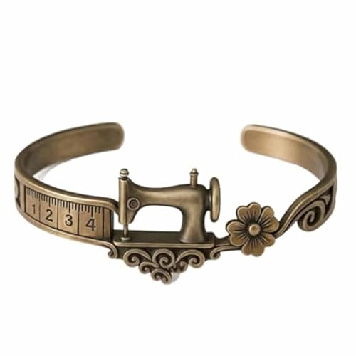 2026 New Sewing Machine Themed Bracelet, Vintage Jewelry with Measuring Tape Detail, Unique Sewing Enthusiast Present (1PCS)