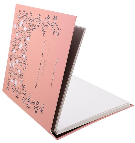 JEWEDECO Álbum de Arte de Flores Prensadas 25 Páginas de Papel Rosa, Multiusos Hojas Reemplazables para Colección y Almacenamiento de Plantas Secas